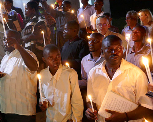 Easter candles african christians